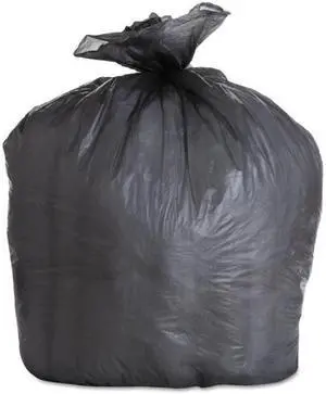 Boardwalk 434722BLK High-Density Can Liners, 43 x 47, 56-Gal, 19 Micron Equivalent, Black, 25/Roll, 6 Rolls/ Carton, 1 Carton