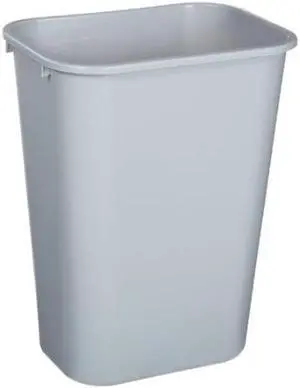RUBBERMAID COMMERCIAL FG295700GRAY 10 gal Rectangular Trash Can, Gray, 15 1/4