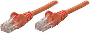 Intellinet Network Cable, Cat5e, UTP, RJ45 Male / RJ45 Male, 0.5 m (1.5 ft.), Orange