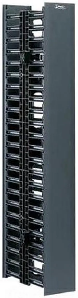 Panduit WMPV45E Cable Manager, Vertical, 2-Sided, 83" H x 4.9" W x 12" D, Black