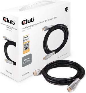 Club3D CAC-1310 HDMI Premium Certified 2.0 High Speed 4K/60Hz UHD Cable 30AWG 3 meter