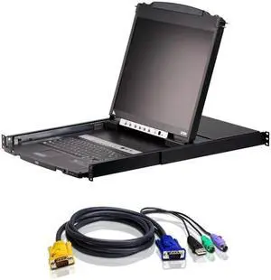 Aten Cl5808nckit Dual Rail Rackmount Lcd - 8 Computer(s) -