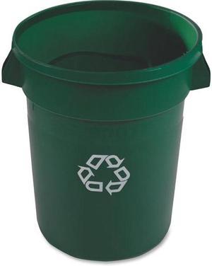 RUBBERMAID COMMERCIAL 1788472 Round Recycling Bin, Green, Polyethylene
