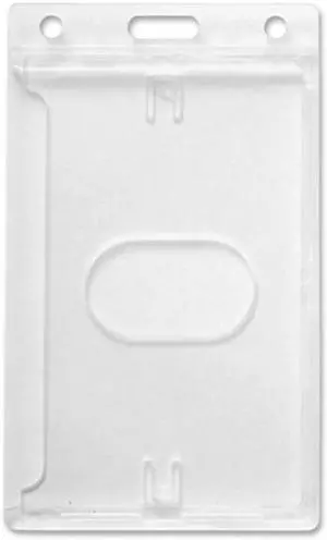 SICURIX Rigid PC ID Badge Dispensers with Thumb Slot - Vertical - Support 2.50" x 3.50" Media - Vertical - Polycarbonate - 25 / Pack - Clear