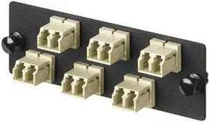 Panduit FAP6WEIDLC Opticom Fiber Optic Adapter Panel, 6 LC Duplex OM1 Multimode 62