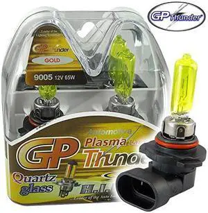 GP THUNDER 3500K 9005 HB3 65W Golden Yellow Light Bulbs Fog Light High Beam Compatible Honda Lexus Toyota SGP35K-05