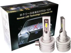 GP XTREME H11B LED 6000LM White Light Bulbs Headlamp Low Beam for KIA Borrego Hyundai 12V 24V (No cable Needed Plug and Play)