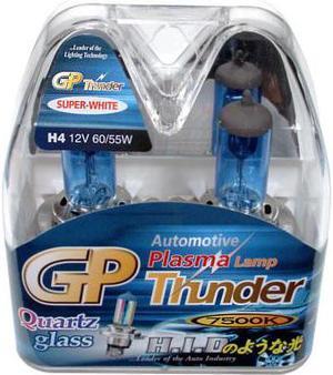 GP Thunder H4 (9003) 7500K Xenon Super White Head Light Bulbs 60/55 w Standard Wattage SGP75K-H4
