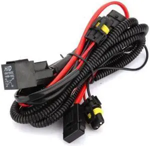 GP THUNDER HID Conversion Kit Universal Single Beam Relay Wiring Harness Relay Harness Wire Control 12V 35W/55W Light Lamp Controller - H1 H3 H8 H9 H10 H11 9005 9006 5202 880 881 9140 9145