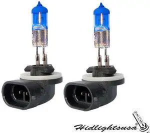GP Thunder™ 881 8500K 27W Xenon Plasma-White Quartz Glass Bulbs (Ion coating) for Fog Light -High Beam - Low Beam SGP85K-881 (Made in Korea)