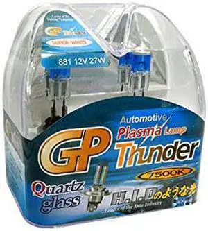 Authentic GP Thunder™ 3500K 881 27W 12V JDM Xenon  Super White Light Bulbs for Fog Light -High Beam - Low Beam SGP75K-881 Made in Korea (PAIR)