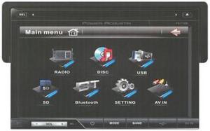 Power Acoustik Pd710b 7 Tft Lcd Detach Touchscreen Dvd/ Bluetooth Pd-710b