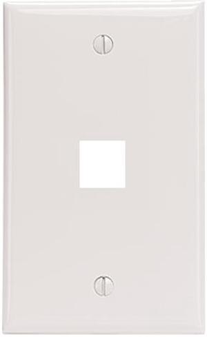 LEVITON 41080-1WP 1-Port QuickPort(R) Wall Plate (White)