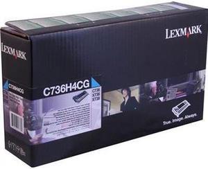 Lexmark C736H4CG OEM Toner - Government C736X736X738 High Yield Cyan Return Program Toner (10000 Yield) (TAA Compliant version of C736H1CG)