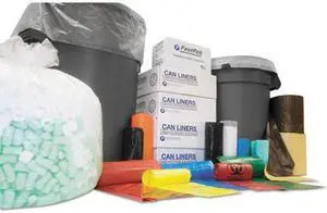 Inteplast SL2424LTK Institutional Low Density Can Liners, 7 10 gal, .35 mil, 24 x 24, Black, 1000/CT