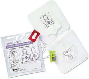 Zoll Pedi-padz II Defibrillator Pads Children Up to 8 Years Old 2-Year Shelf