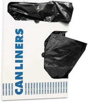 RePrime Can Liners 16 gal 1 mil Black 24" x 32" 250/Carton H4832TKX01