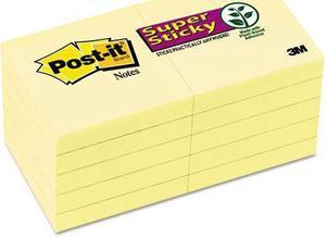 Post-It Notes Super Sti Pad,Post-It,1 7/8 X 1 7/8 62210SSCY