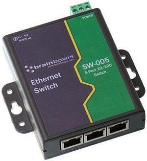 Brainboxes SW-005 Unmanaged Ethernet Switch 5 Ports