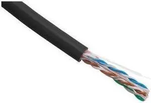 VCOM NC614-1000-BLACK  NC614-1000-BLACK 1000ft Cat6 UTP Cable (Black)