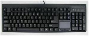 Solidtek ACK-540ALU Portable Mini Keyboard Aluminum PS/2 w/ Touch Pad