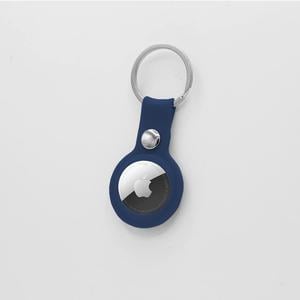 AirTag Holder, Slim Lightweight Protective Cover with Keychain Carabiner for Apple AirTag 2021 (Silicone Dark Blue)