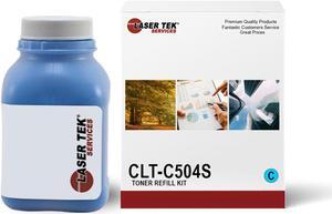 Laser Tek Services® Cyan Toner Refill with reset chip for Samsung CLT-C504S 504S