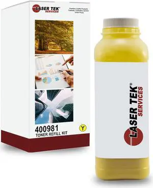 Laser Tek Services ® Yellow Toner Refill Kit for the Ricoh CL-2000 CL2000 CL-3000 CL3000 CL-3000e Type 125 400963