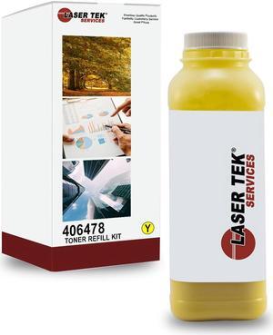 Laser Tek Services ® Yellow Toner Refill with reset chip for Ricoh 406478 SP C242DN C232DN C231N C320DN