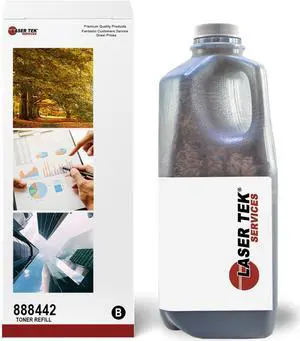 Laser Tek Services ® Black Toner Refill Kit for Ricoh CL-7000 CL7000 CL-7100 CL7100 AP3800C AP3850C 885372 Type 105