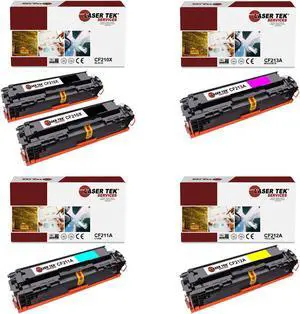 Laser Tek Services Compatible HP 131X CF210X CF211A CF212A CF213A High Yield Toner Cartridge Replacement for HP Laserjet Pro 200 Color M251n Printers (2 Black, 1 Cyan, 1 Magenta, 1 Yellow, 5 Pack) Laser Tek Services Compatible HP 131X CF210X CF211A CF212A CF213A High Yield Toner Cartridge Replacement for HP Laserjet Pro 200 Color M251n Printers (2 Black, 1 Cyan, 1 Magenta, 1 Yellow, 5 Pack)