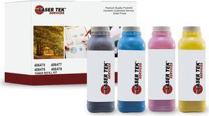 Laser Tek Services ® 4 Pack Toner Refill with reset chips for Ricoh SP C242DN C232DN C231N C320DN 406475