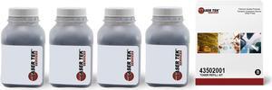 Laser Tek Services ® 4 Pack Black Toner Refill with reset chips for the Okidata B4400 B4400n B4500 B4600 43502301 Type 9