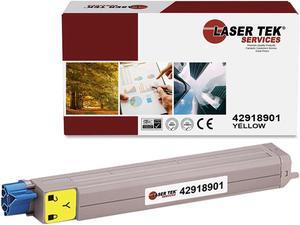 Laser Tek Services Compatible Toner Cartridge Replacement for Okidata C9600 42918902 Works with Okidata C9600 C9800 C9850 Printers (Yellow, 1 Pack) - 15,000 Pages