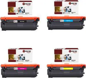 Laser Tek Services Compatible Toner Cartridge Replacement for 212A Works with HP Color LaserJet Enterprise Flow MFP M578c, M578z Printers (Black, Cyan, Magenta, Yellow, 4 Pack)