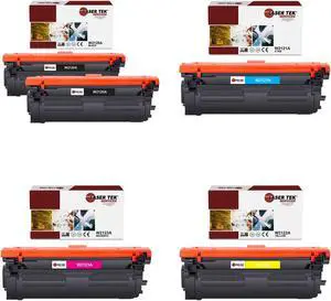 Laser Tek Services Compatible Toner Cartridge Replacement for 212A Works with HP Color LaserJet Enterprise Flow MFP M578c, M578z Printers (Black, Cyan, Magenta, Yellow, 5 Pack)