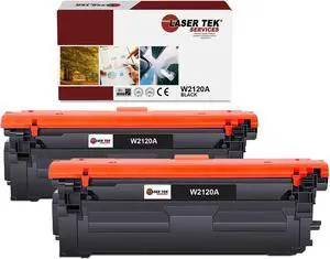 Laser Tek Services Compatible Toner Cartridge Replacement for 212A W2120A Works with HP Color LaserJet Enterprise Flow MFP M578c, M578z M554dn Printers (Black, 2 Pack) - 5,500 Pages