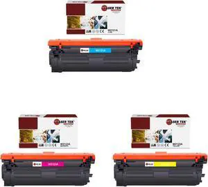 Laser Tek Services Compatible Toner Cartridge Replacement for 212A W2121A W2122A W2123A Works with HP Color LaserJet Enterprise Flow MFP M578c, M578z M554dn Printers (Cyan, Magenta, Yellow, 3 Pack)
