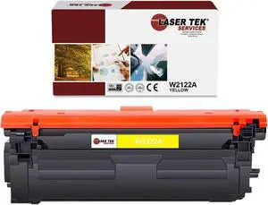 Laser Tek Services Compatible Toner Cartridge Replacement for 212A W2122A Works with HP Color LaserJet Enterprise Flow MFP M578c, M578z M554dn Printers (Yellow, 1 Pack) - 4,500 Pages