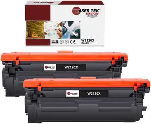 Laser Tek Services Compatible Toner Cartridge Replacement for 212X W2120X High Yield Works with HP Color LaserJet Enterprise Flow MFP M578c, M578z M554dn Printers (Black, 2 Pack) - 13,000 Pages