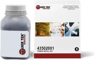 Laser Tek Services Compatible Toner Refill Kit Replacement for Okidata B4400 43502001 Works with Okidata B4400 B4500 B4550 B4600 Printers (Black, 1 Pack) - 7,000 Pages