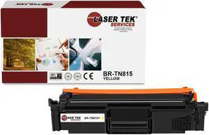 Laser Tek Services Compatible Toner Cartridge Replacement for TN815 TN-815 High Yield Works with Brother HL-L9430CDN L9470CDN, MFC-L9630CDN L9670CDN Printers (Yellow, 1 Pack) - 12,000 Pages