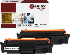 Laser Tek Services Compatible Toner Cartridge Replacement for TN810XL TN-810XL High Yield Works with Brother HLL9410CDN L9430CDN, MFCL9610CDN L9630CDN Printers (Black, 2 Pack) - 12,000 Pages