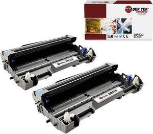 Laser Tek Services Compatible Drum Unit Replacement for Brother DR-520 DR520 Works with Brother DCP8060, HL5200 5240, MFC8460 Printers (Black, 2 Pack) - 25,000 Pages