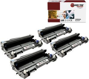 Laser Tek Services Compatible Drum Unit Replacement for Brother DR-520 DR520 Works with Brother DCP8060, HL5200 5240, MFC8460 Printers (Black, 4 Pack) - 25,000 Pages