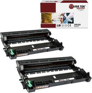 Laser Tek Services Compatible Drum Unit Replacement for Brother DR-350 DR350 Works with Brother HL2030 2040, MFC7420 7220, DCP7010 Printers (Black, 2 Pack) - 12,000 Pages