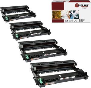 Laser Tek Services Compatible Drum Unit Replacement for Brother DR-350 DR350 Works with Brother HL2030 2040, MFC7420 7220, DCP7010 Printers (Black, 4 Pack) - 12,000 Pages