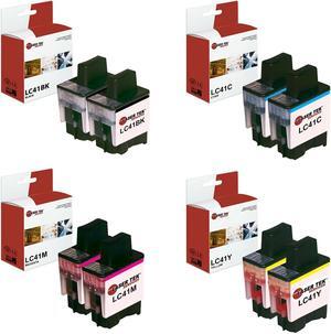 Brother LC-41BK LC-41C LC-41M LC-41Y ( 2 LC41BK, 2 LC41C, 2 LC41M, 2 LC41Y)