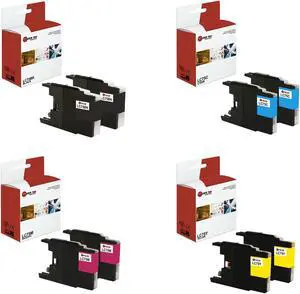 Laser Tek Services® Black and Color Brother LC-75BK LC-75C LC-75M LC-75Y (2BK, 2C, 2M, 2Y)