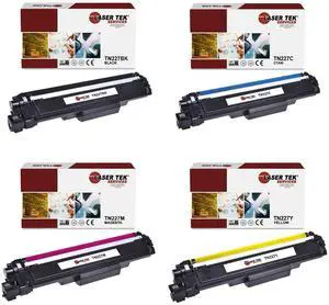 Laser Tek Services Compatible High Yield Toner Cartridge Replacement for Brother TN-227 Works with Brother HLL3210CW L3230CDW, MFCL3710CW, DCPL3510CDW Printers (Black, Cyan, Magenta, Yellow, 4 Pack)